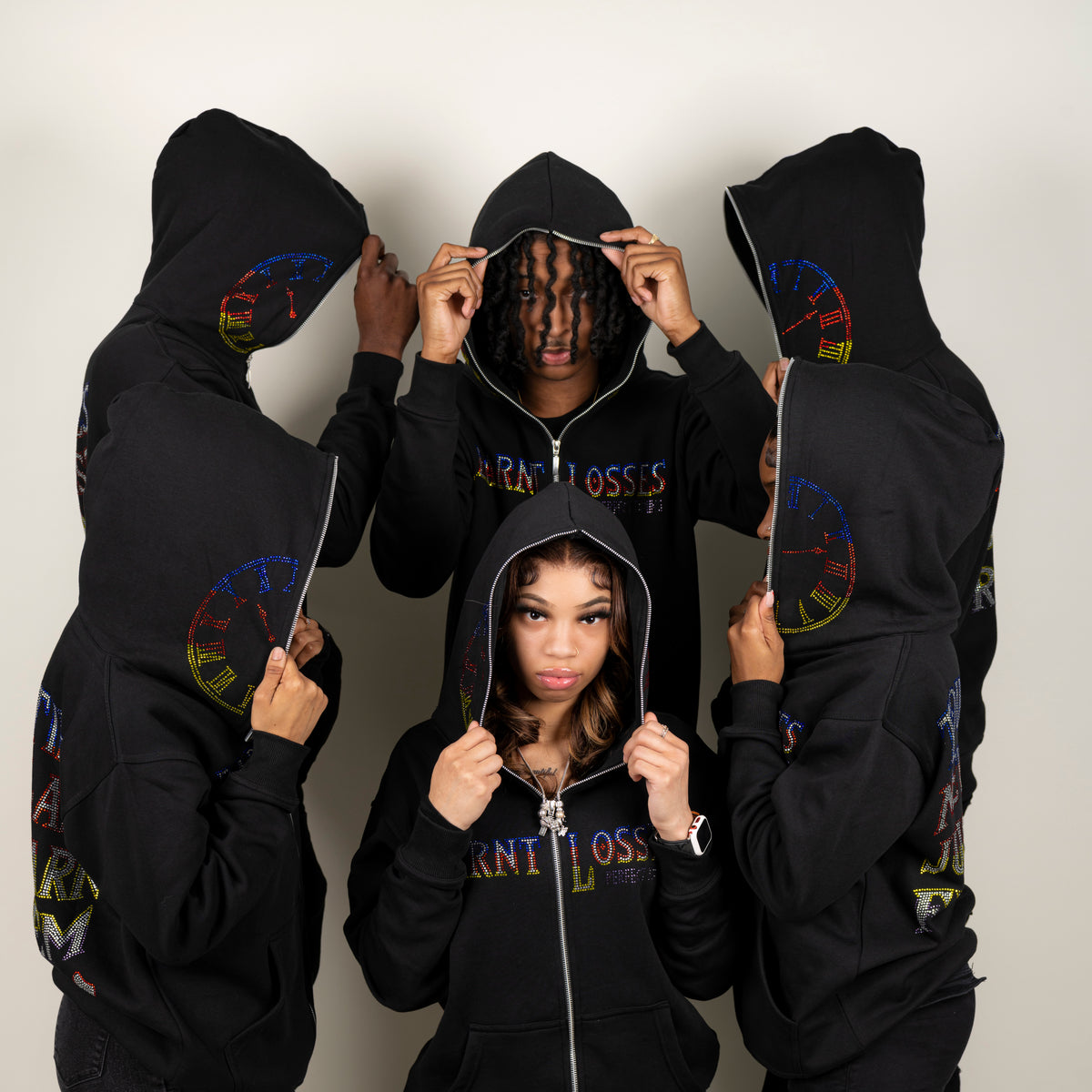 Perfect Timing Rhinestone Full-Zips